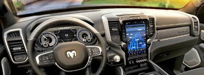 Dodge Ram 1500/2500 Dash Cover 2019-2024 - Black Polycarpet - C&R Dash Covers