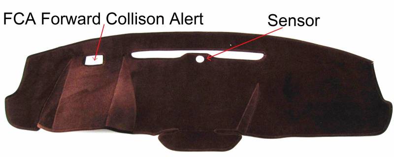 Custom Fit Black Carpet Dash Cover For Chevy Tahoe 2015-2020 – With Forward Collision Warning And PTS