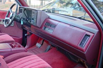 Custom Fit Dark Blue Carpet Dash Cover For Chevrolet Pickup Truck 1988-1994