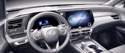 Lexus RX Series dashboard with larger center display screen