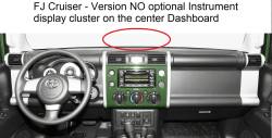 FJ Cruiser dashboard - no optional center dash Instruments