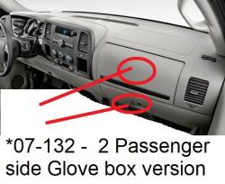 2007 Chevrolet Silverado Dashboard. (2 Glove Boxes)