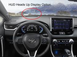 Toyota RAV4 dashboard with HUD Heads Up Display Option
