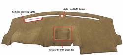 Ford F150 Dash Cover W/ Auto Headlight Sensor and Collision Warning Cutout..