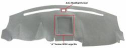 Ford Expedition Dash Cover, "A" With Large Bin. W/ Auto headlight Sensor.