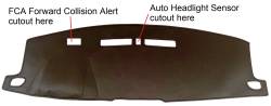 Chevrolet Suburban dash cover with FCA cutout