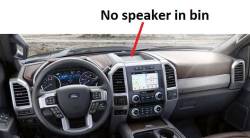 Ford F Series Super Duty dashboard - A version Larger recessed bin, no speaker