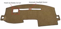 Cadillac STS Dash Cover, W/ HUD, W/ Automatic Head Light Sensor.