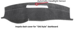Chevrolet Impala Dash Cover, W/ Sensor. For "Old Style" dashboard