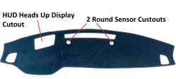Kia Telluride dash cover * With HUD and sensor cutouts