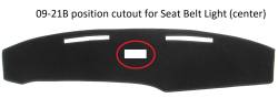 Datsun Pickup dash cover with "B" position seat belt light cutout
