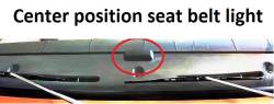 Datsun Pickup dashboard with "B" position seat belt light
