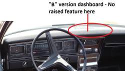 "B" version Dashboard - straight front edge/ no raised feature.