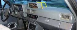 Toyota 4Runner dashboard version With Extended Inclinometer into yellow outline area.