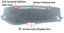 Subaru Outback dash cover "B" version with Sensor & FCA cutouts